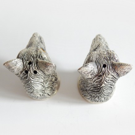 Photo of Novelty Silverplate Fox Salt & Pepper Pot