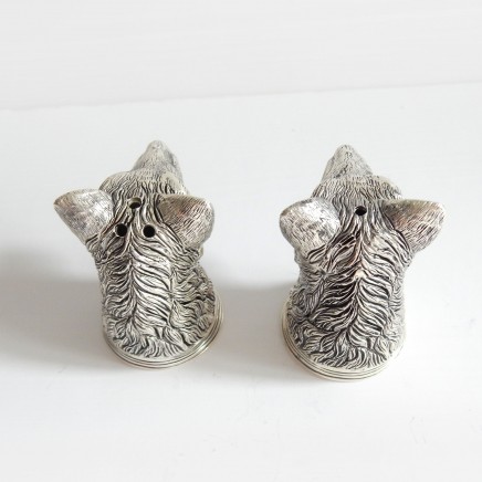 Photo of Novelty Silverplate Fox Salt & Pepper Pot