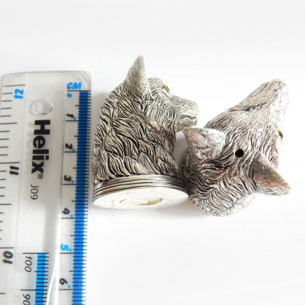 Photo of Novelty Silverplate Fox Salt & Pepper Pot