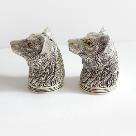 Photo of Novelty Silverplate Fox Salt & Pepper Pot