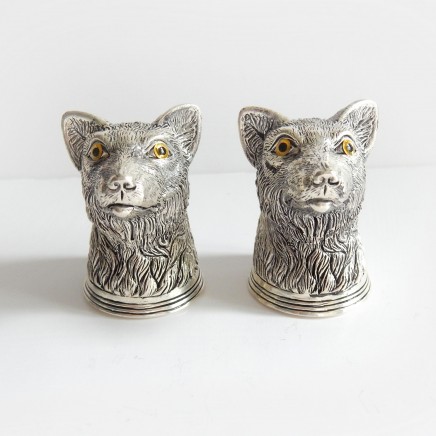 Photo of Novelty Silverplate Fox Salt & Pepper Pot