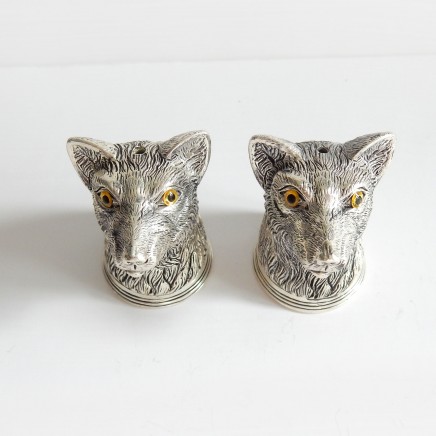 Photo of Novelty Silverplate Fox Salt & Pepper Pot