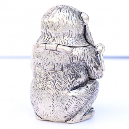 Photo of Novelty Silverplated Monkey Vesta Match Safe