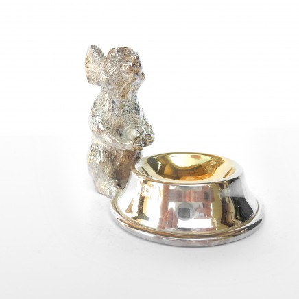 Photo of Novelty Silverplated Mouse Salt Cellar