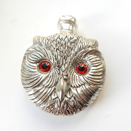 Photo of Novelty Silverplated Owl Scent Bottle