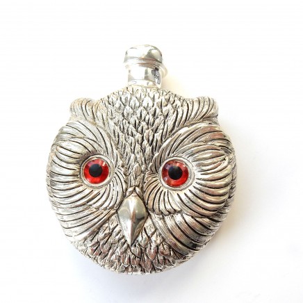 Photo of Novelty Silverplated Owl Scent Bottle