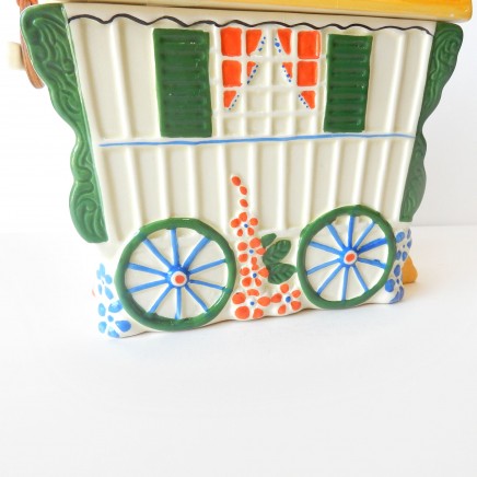 Photo of Old Romany Bone China Caravan Biscuit Barrell