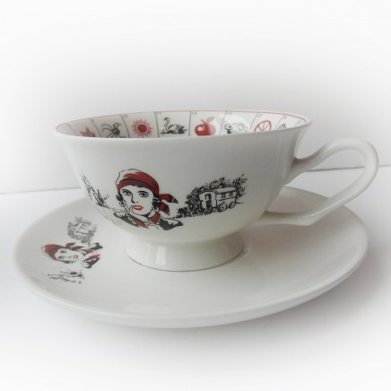 Photo of Old Romany Fortune Tellers Gypsy Tea Cup & Saucer