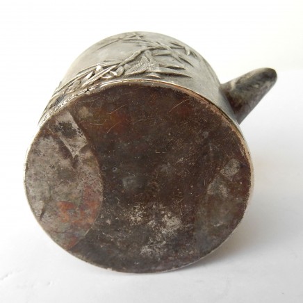 Photo of Oriental Chinese Silverplate Tea Pot Diffuser with Engravings