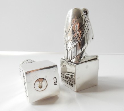 Photo of Pair Art Deco Style Cubist Pelican Salt & Pepper Shaker