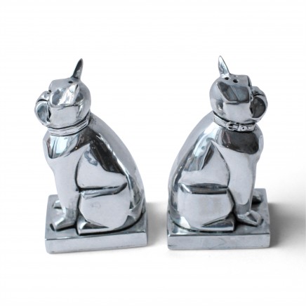 Photo of Pair Art Deco Style French Bulldog Salt & Pepper Shakers