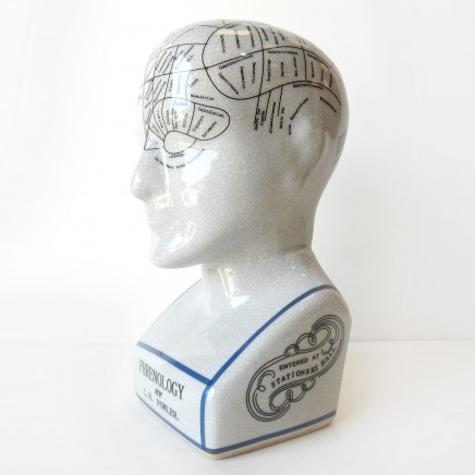 Photo of Phrenology Head by Fowler Crackle Glazed Ceramic Porcelain