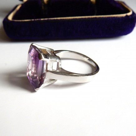 Photo of Purple Amethyst Cocktail Ring Sterling Silver Ring
