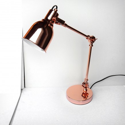 Photo of Ross Gold Brass Industrial Desk Lamp