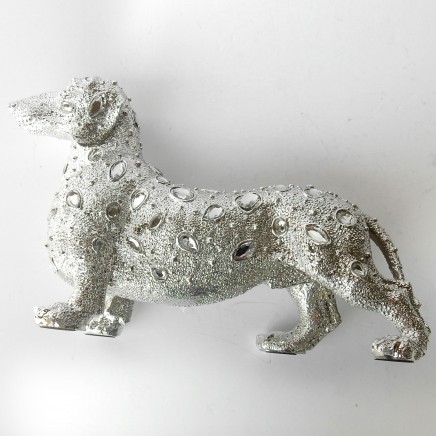 Photo of Silver Dachshund Dog Ornament Decorative