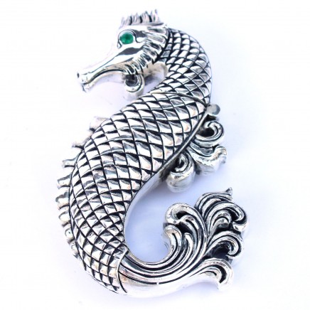 Photo of Silver Plated Seahorse Vesta Match Safe