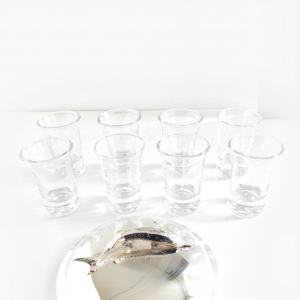 Photo of Silver Russian Caviar Vodka Cooler Set Sturgeon Fish Monteith Bowl