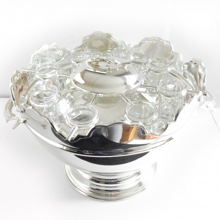 Photo of Silver Russian Caviar Vodka Cooler Set Sturgeon Fish Monteith Bowl