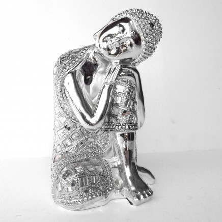 Photo of Silver Thai Buddha Mosaic Glass Ornament Decorative