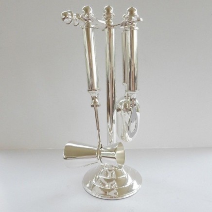 Photo of Silverplated Bar Accessory Cocktail Making Kit