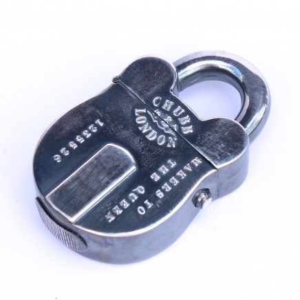 Photo of Silverplated Chubb Padlock Vesta Match Safe
