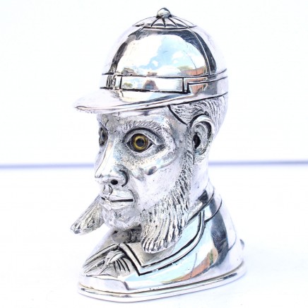 Photo of Silverplated WG Grace Cricketer Vesta Match Safe
