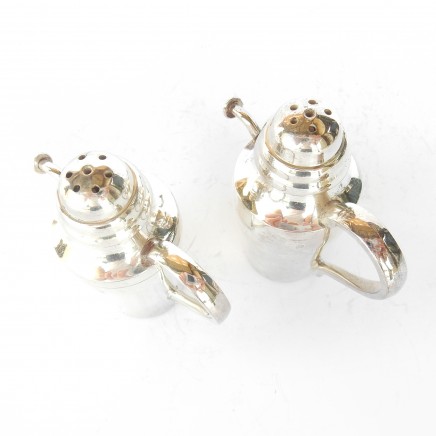 Photo of Silverplated Watering Can Gardeners Salt & Pepper Shaker Condiment Set
