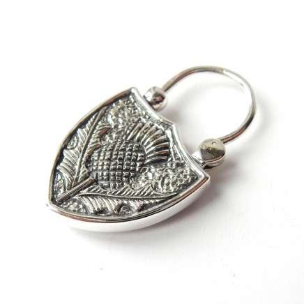 Photo of Solid Silver Agate Padlock Clasp Pendant