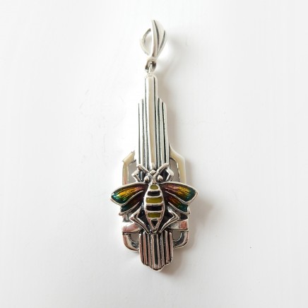 Photo of Solid Silver Enamel Wasp Pendant