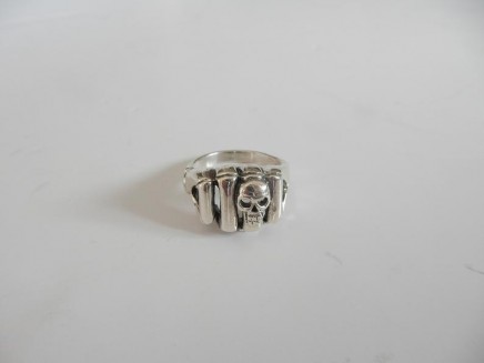 Photo of Solid Silver Gothic Skull Ring