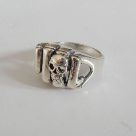 Photo of Solid Silver Gothic Skull Ring