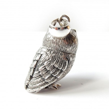 Photo of Solid Silver Owl Pendant Charm