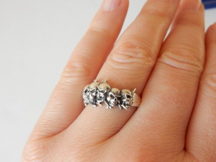 Photo of Solid Silver Skull Ring