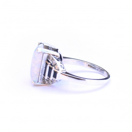 Photo of Sterling Silver Art Deco style Opal Ring