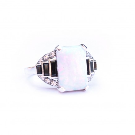 Photo of Sterling Silver Art Deco style Opal Ring