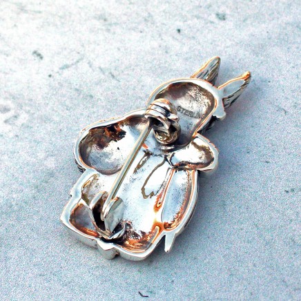 Photo of Sterling Silver Beatrix Potter Mrs Rabbit Brooch