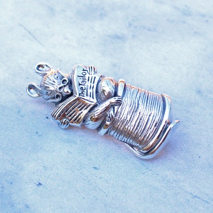 Photo of Sterling Silver Beatrix Potter The Tailor Mouse Pendant Brooch