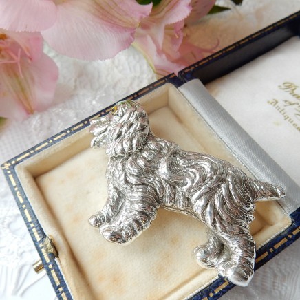 Photo of Sterling Silver Spaniel Dog Brooch Dog Lover Gift