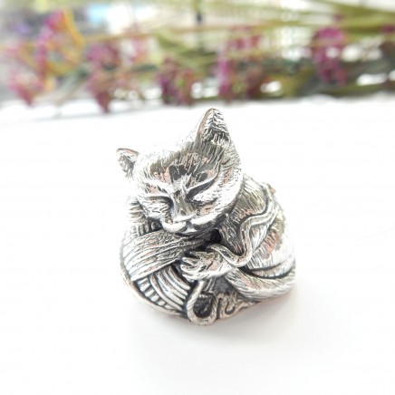Photo of Sterling Silver Cat Pin Cushion