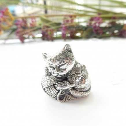 Photo of Sterling Silver Cat Pin Cushion