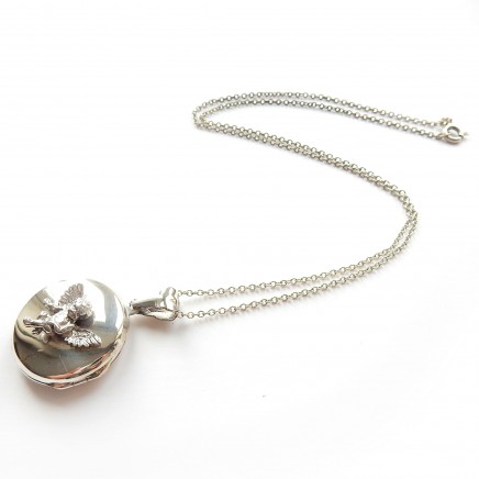 Photo of Sterling Silver Cherub Angel Locket Necklace Personal Keepsake Jewelery