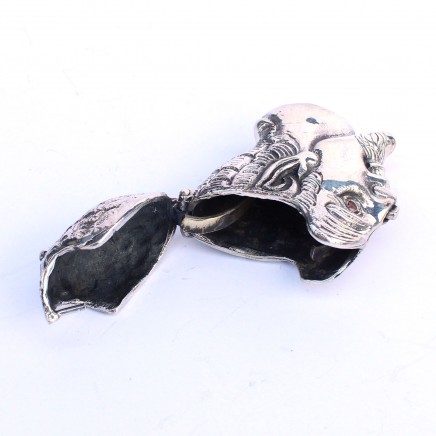 Photo of Sterling Silver Devil Satan Vesta Match Safe