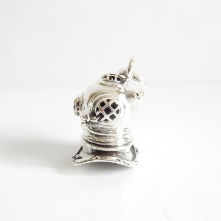 Photo of Sterling Silver Divers Helmet Charm Pendant