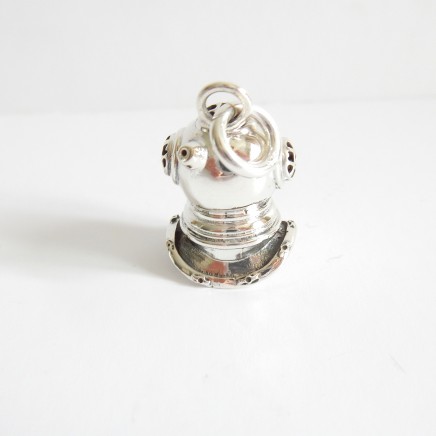 Photo of Sterling Silver Divers Helmet Charm Pendant
