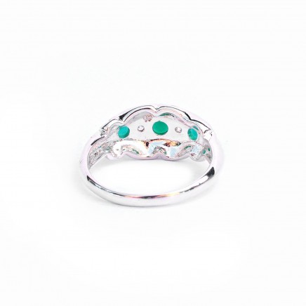 Photo of Sterling Silver Emerald Gypsy Ring