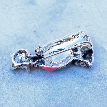 Photo of Sterling Silver Enamel Beatrix Potter Jemima Puddle Duck Brooch