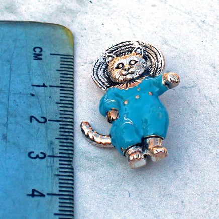 Photo of Sterling Silver Enamel Beatrix Potter Tom Kitten Brooch