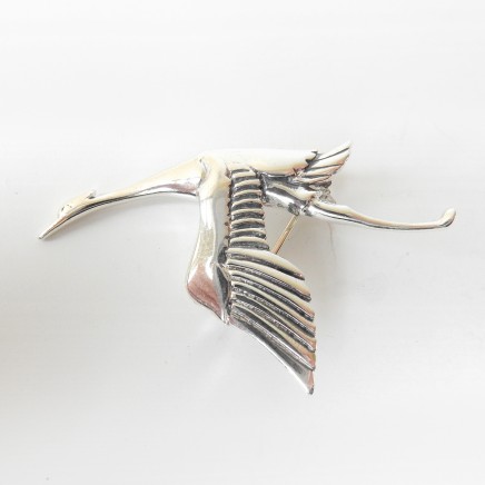 Photo of Sterling Silver Flying Geese Bird Brooch
