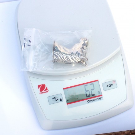 Photo of Sterling Silver Garnet Horse Vesta Match Safe Container Box