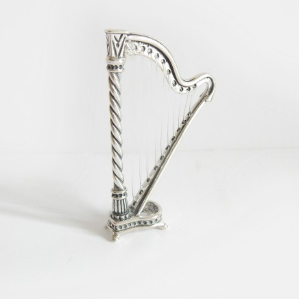 Photo of Sterling Silver Harp Figurine Charm